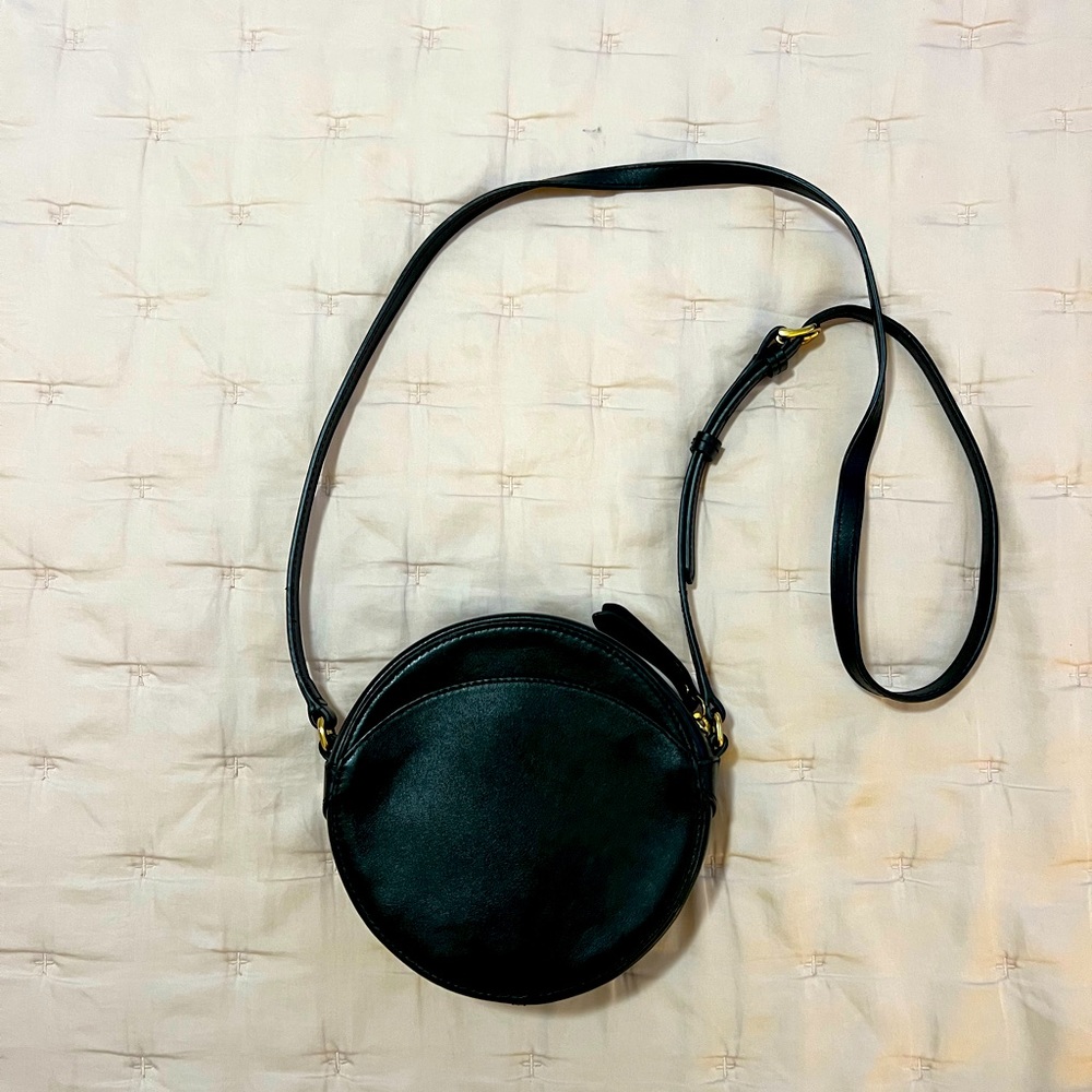 Banana Republic leather circle crossbody bag